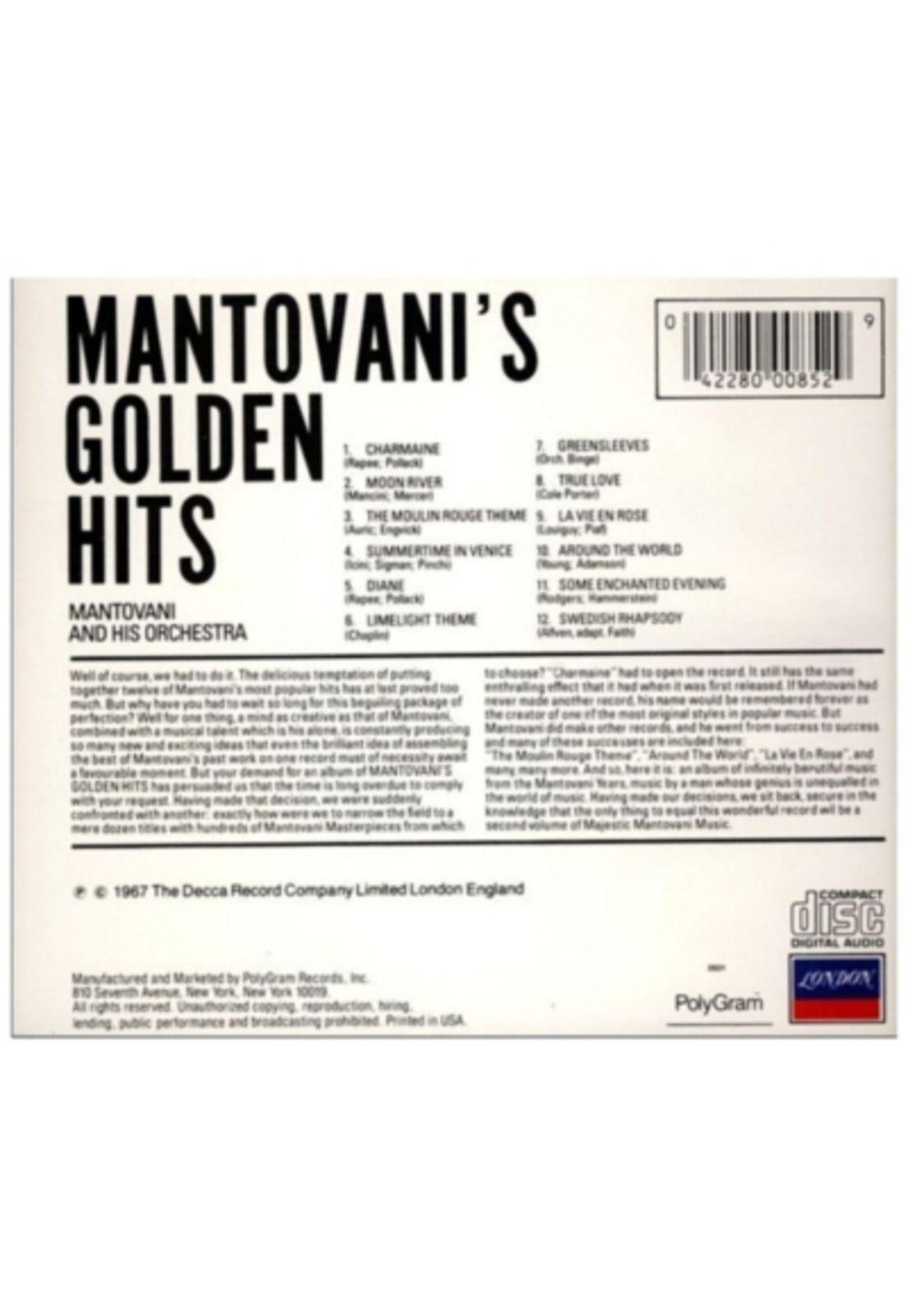 MANTOVANI HIS ORCHESTRA - GOLDEN HITS CD-1