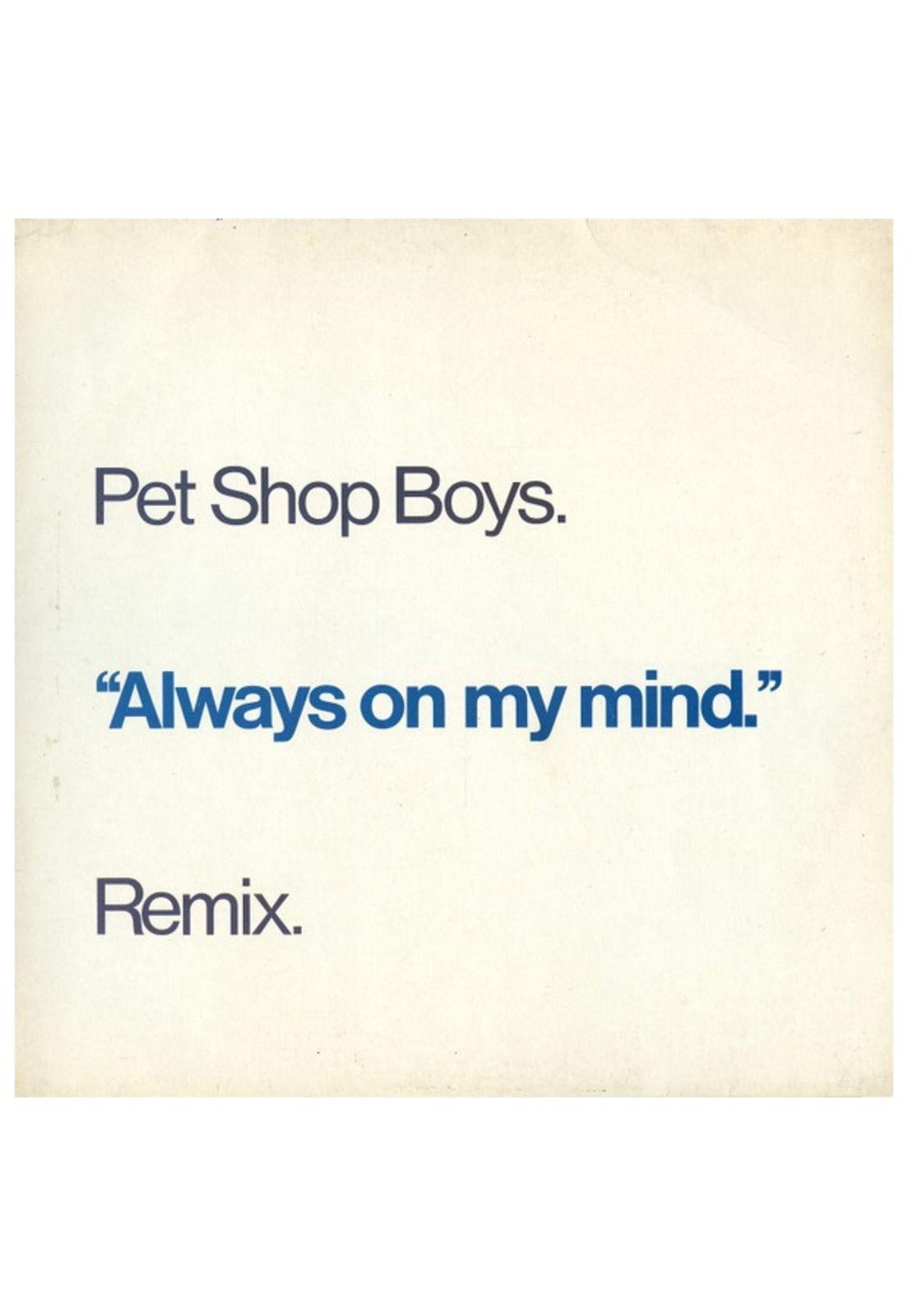 PET SHOP BOYS - ALWAYS ON MY MIND(REMIX) | 12" MAXI SINGLE USADO-0