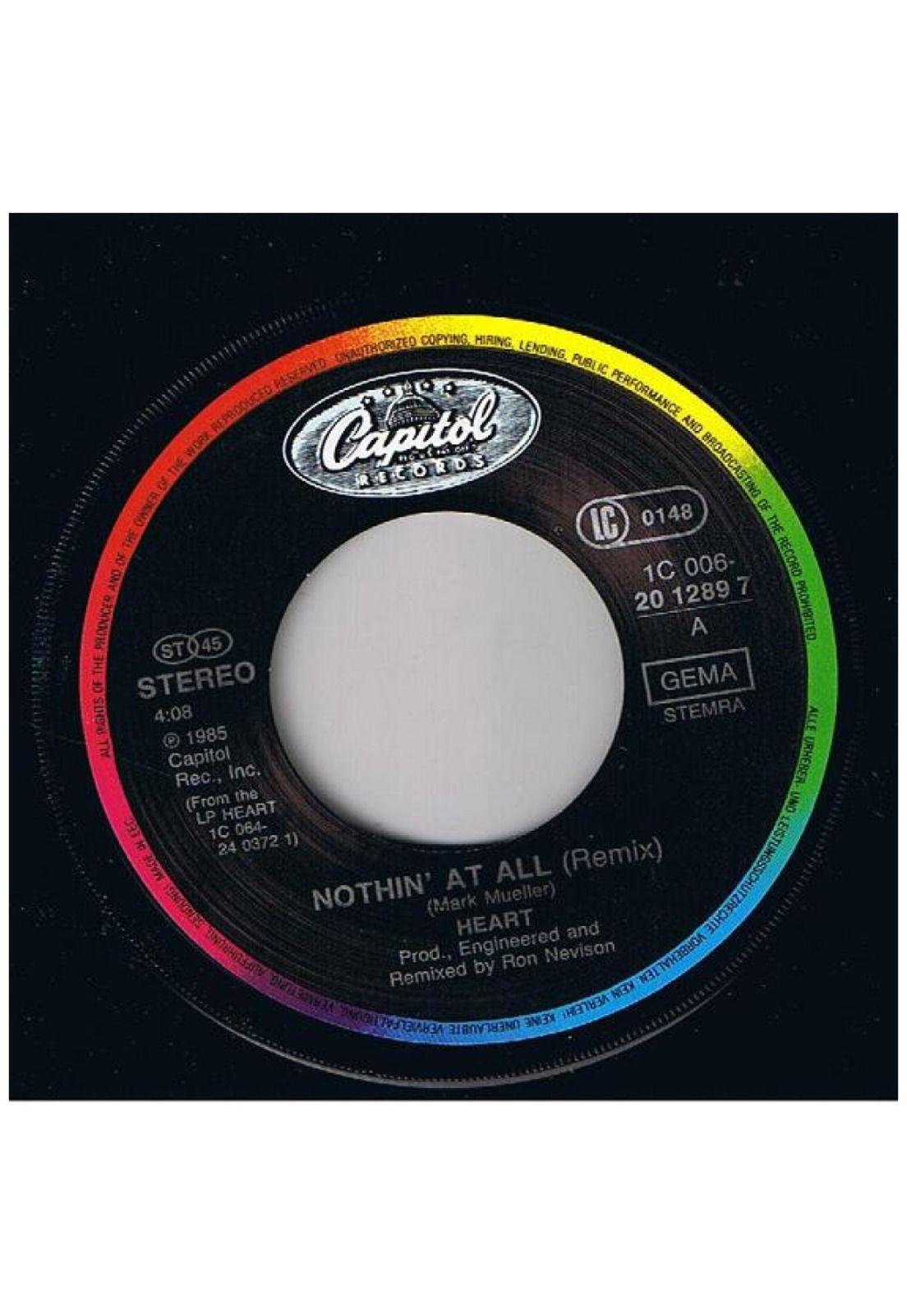 HEART - NOTHIN' AT ALL | 7" SINGLE USADO-2