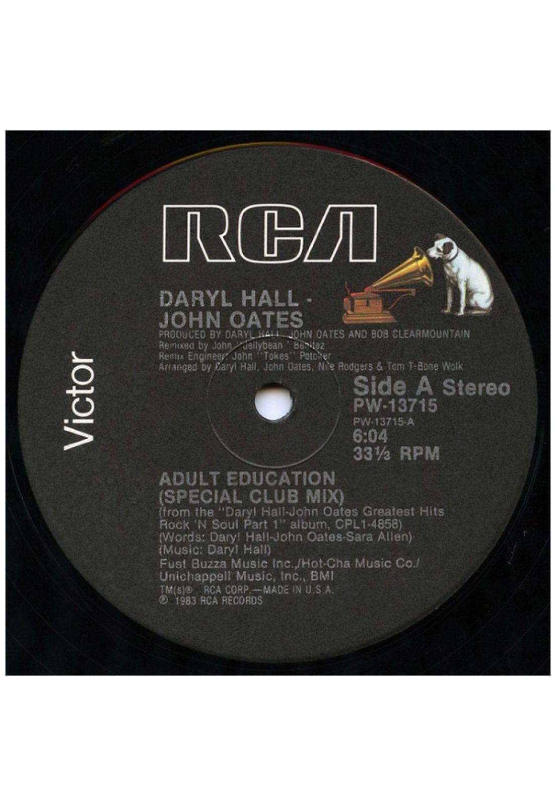 DARYL HALL & JOHN OATES - ADULT EDUCATION/MANEATER | 12" MAXI SINGLE VINILO USADO-2