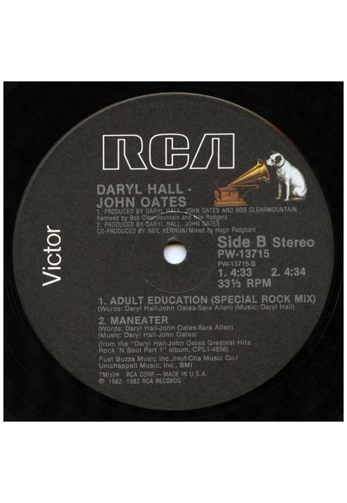 DARYL HALL & JOHN OATES - ADULT EDUCATION/MANEATER | 12" MAXI SINGLE VINILO USADO-3