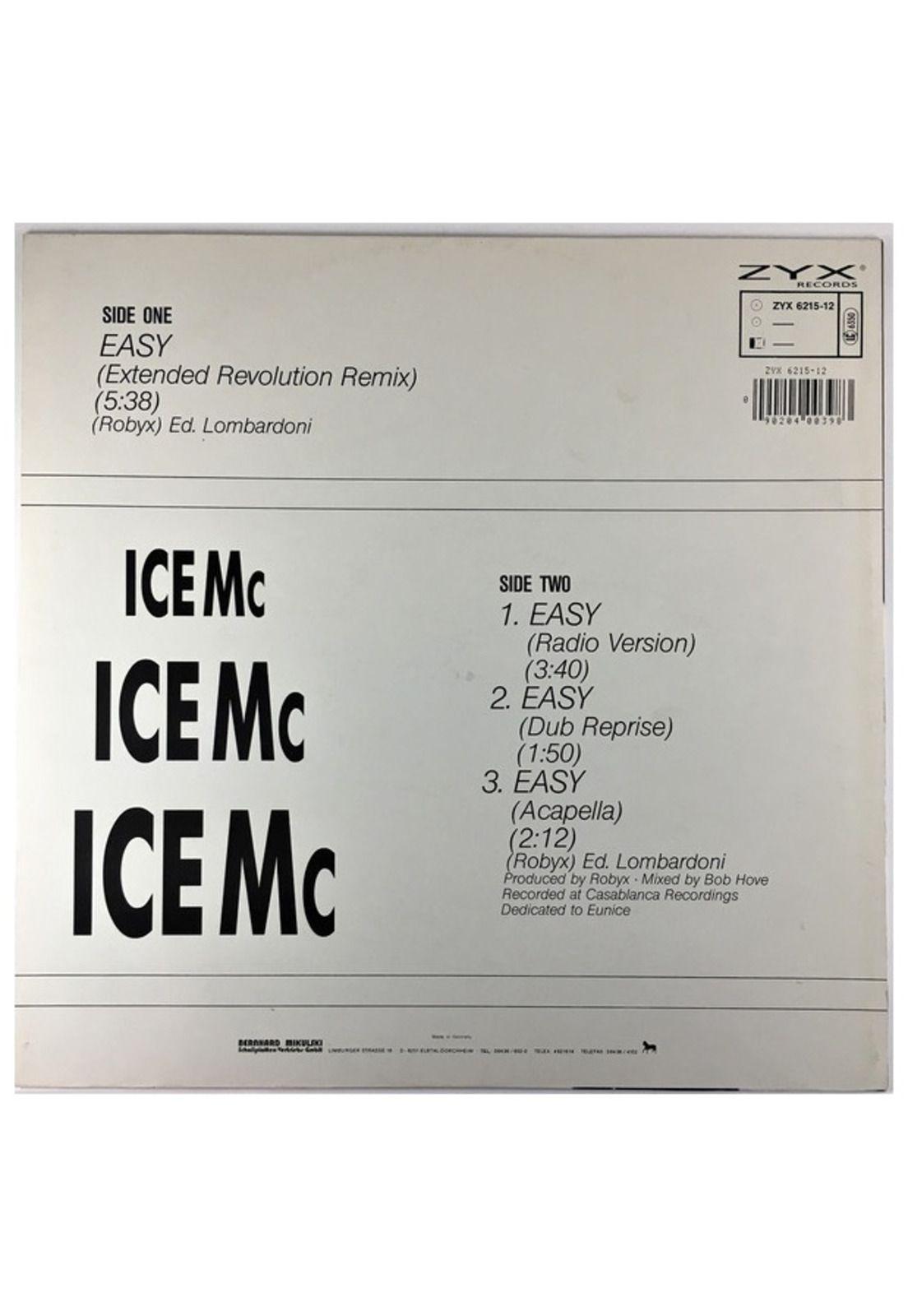 ICE MC - EASY | 12" MAXI SINGLE VINILO USADO-2