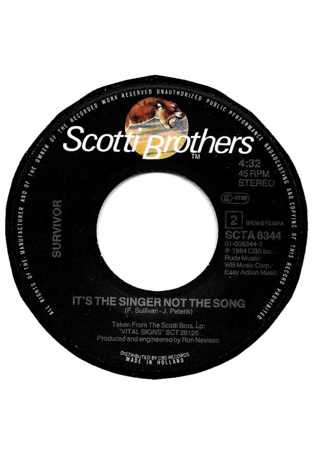 SURVIVOR - THE SEARCH IS OVER | 7" SINGLE USADO-2
