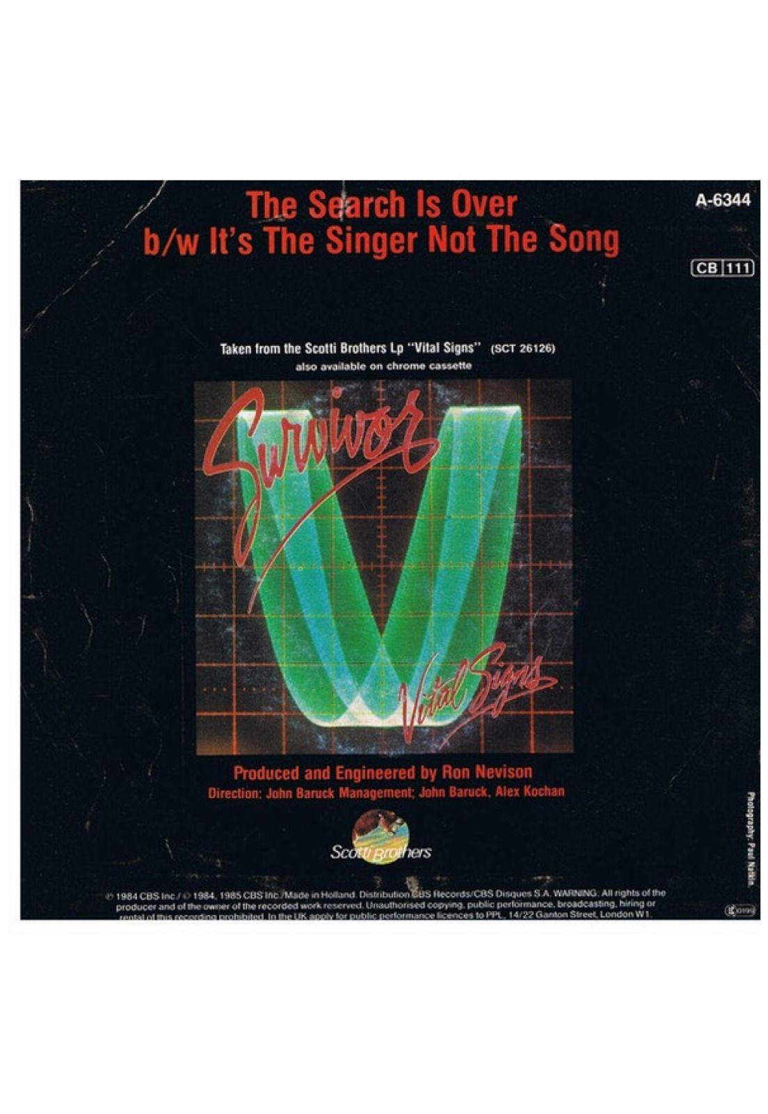 SURVIVOR - THE SEARCH IS OVER | 7" SINGLE USADO-3