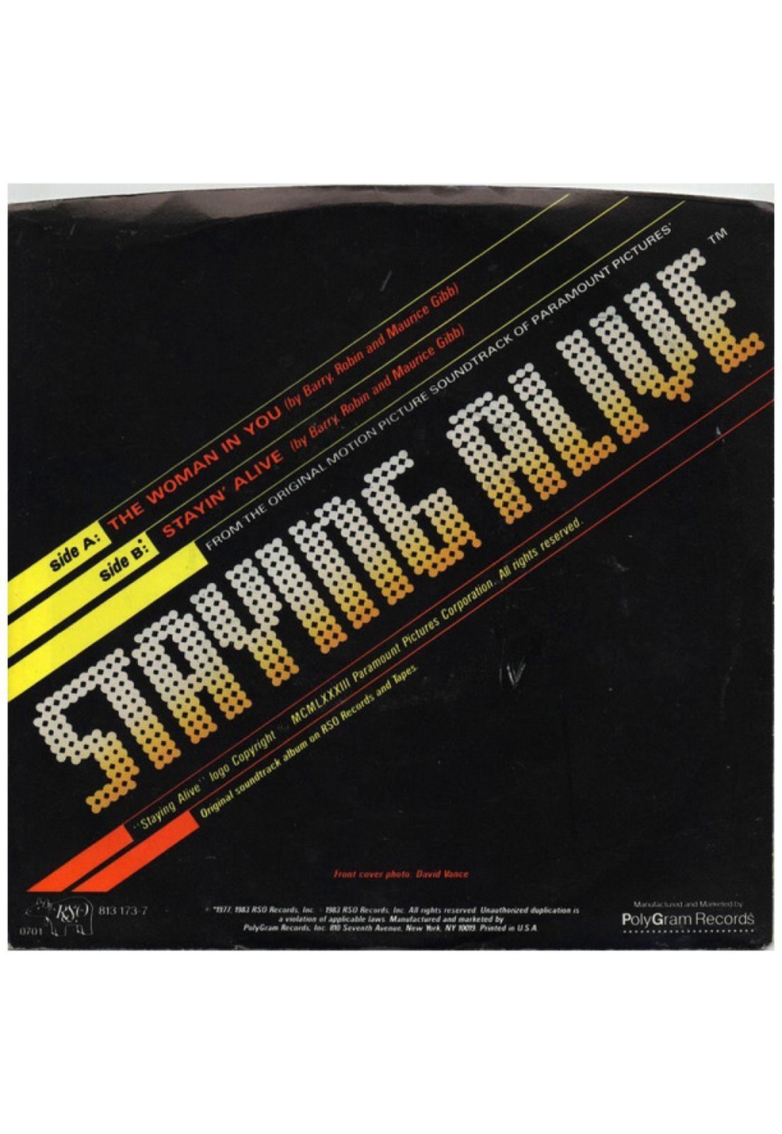 BEE GEES - THE WOMAN IN YOU/STAYIN' ALIVE | 7" SINGLE USADO-1