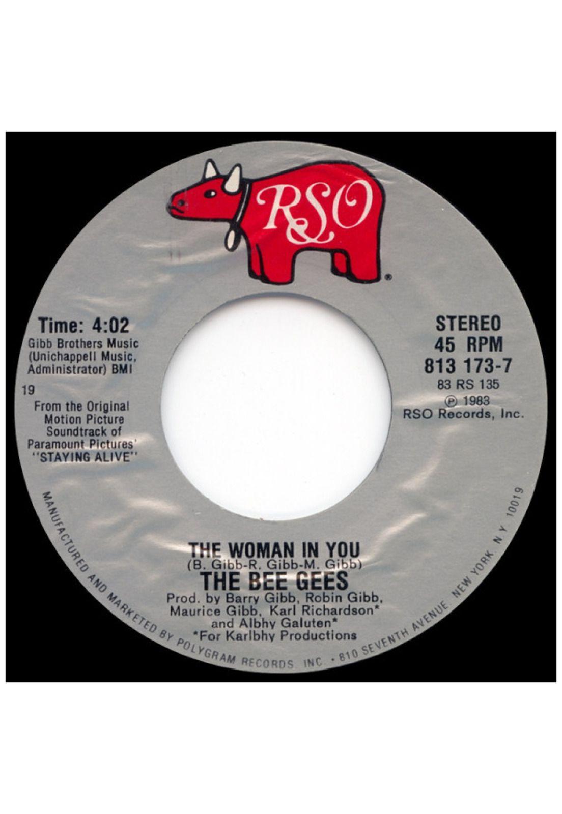 BEE GEES - THE WOMAN IN YOU/STAYIN' ALIVE | 7" SINGLE USADO-2
