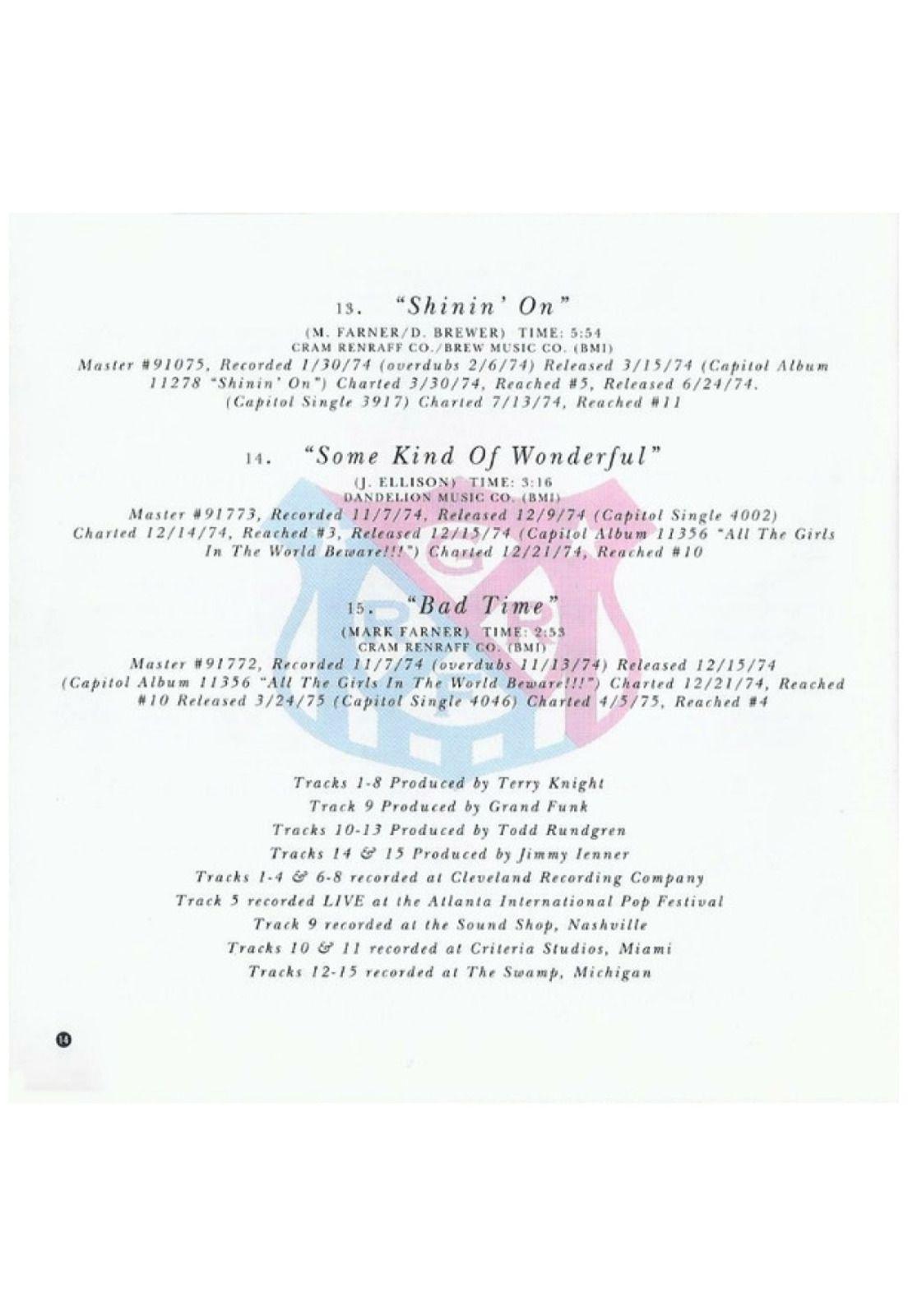 GRAND FUNK RAILROAD - CAPITOL COLLECTORS SERIES | CD USADO-6