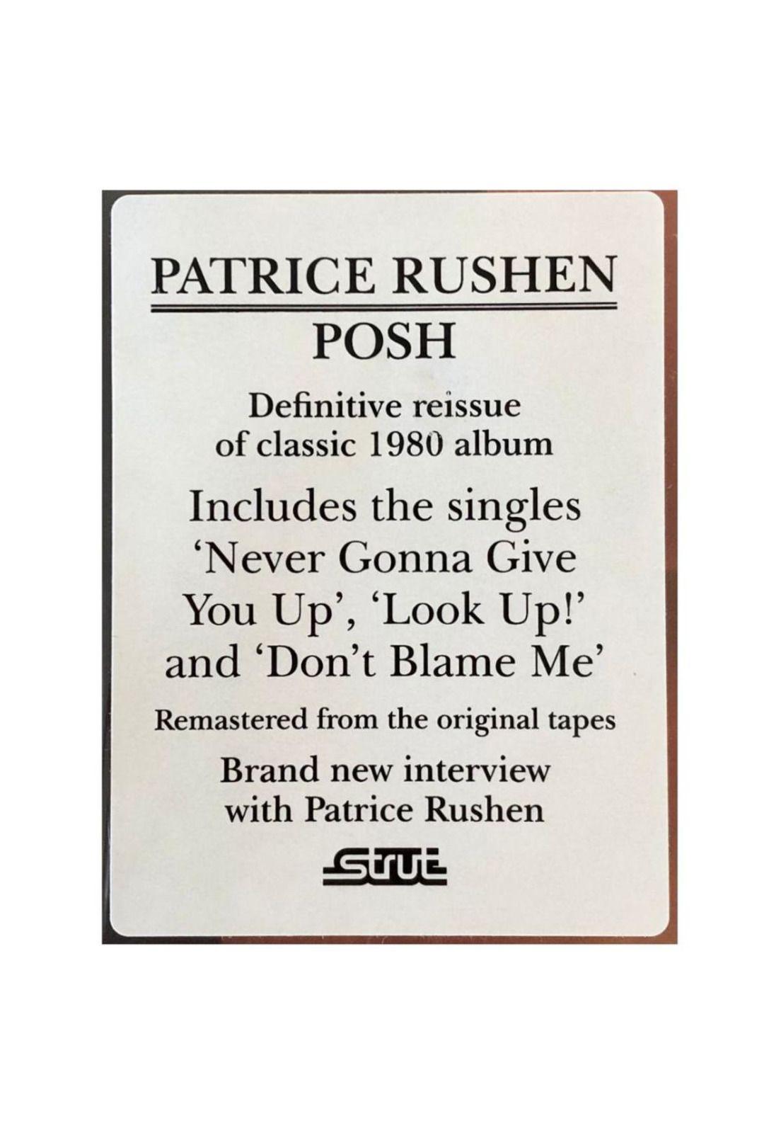 PATRICE RUSHEN - POSH | VINILO-2