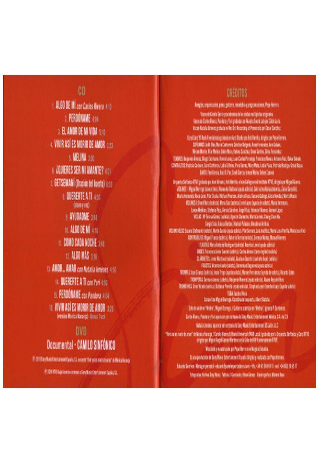 CAMILO SESTO  - CAMILO SINFONICO (CD+DVD) | CD-3