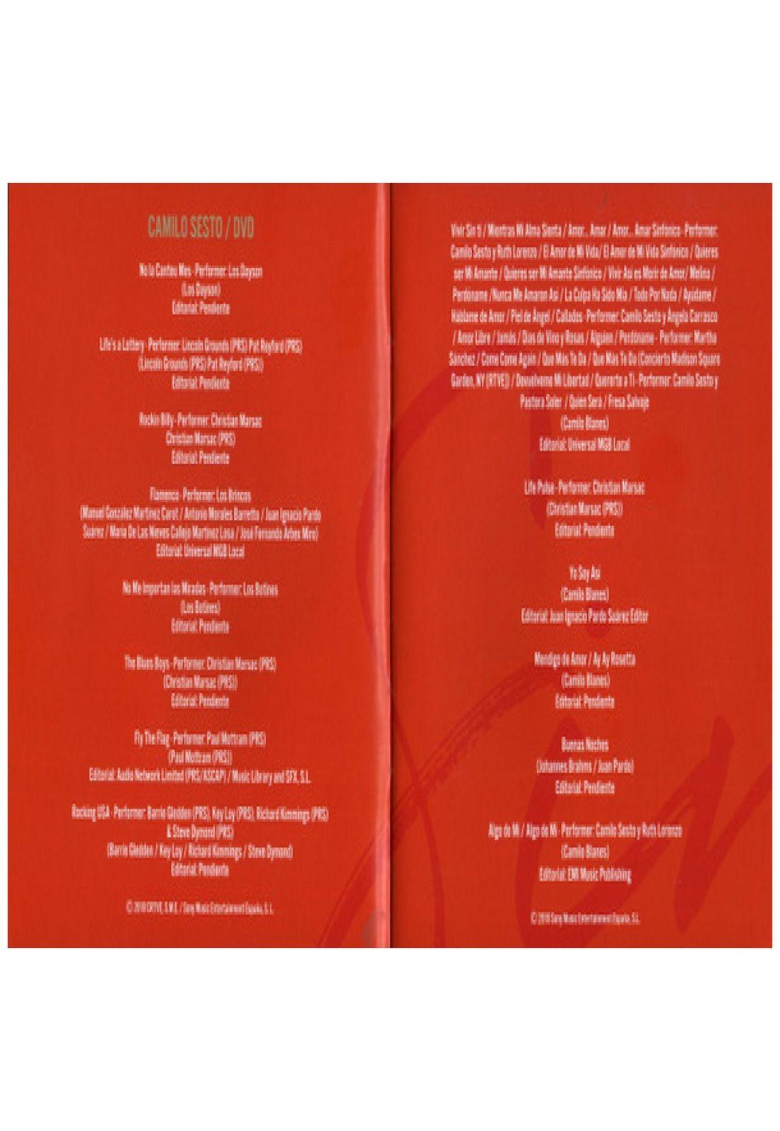 CAMILO SESTO  - CAMILO SINFONICO (CD+DVD) | CD-4