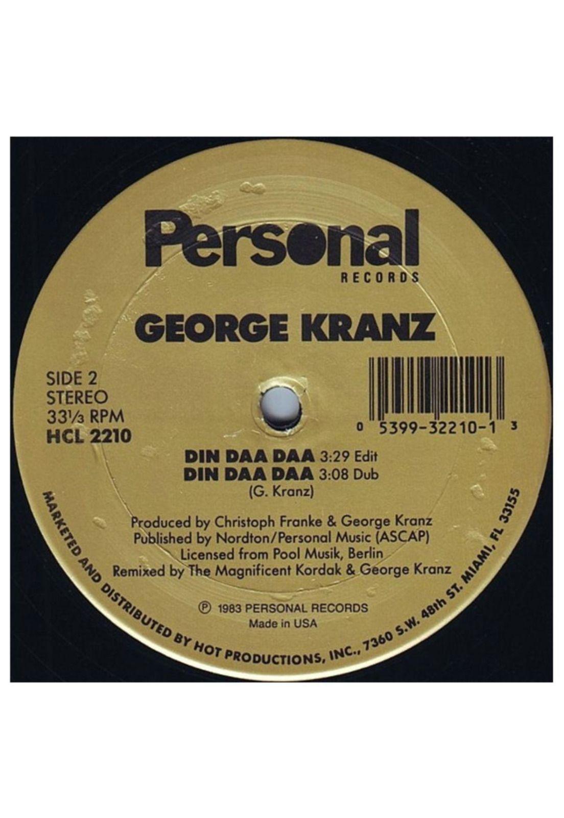 GEORGE KRANZ - DIN DAA DAA | 12" MAXI SINGLE VINILO-2