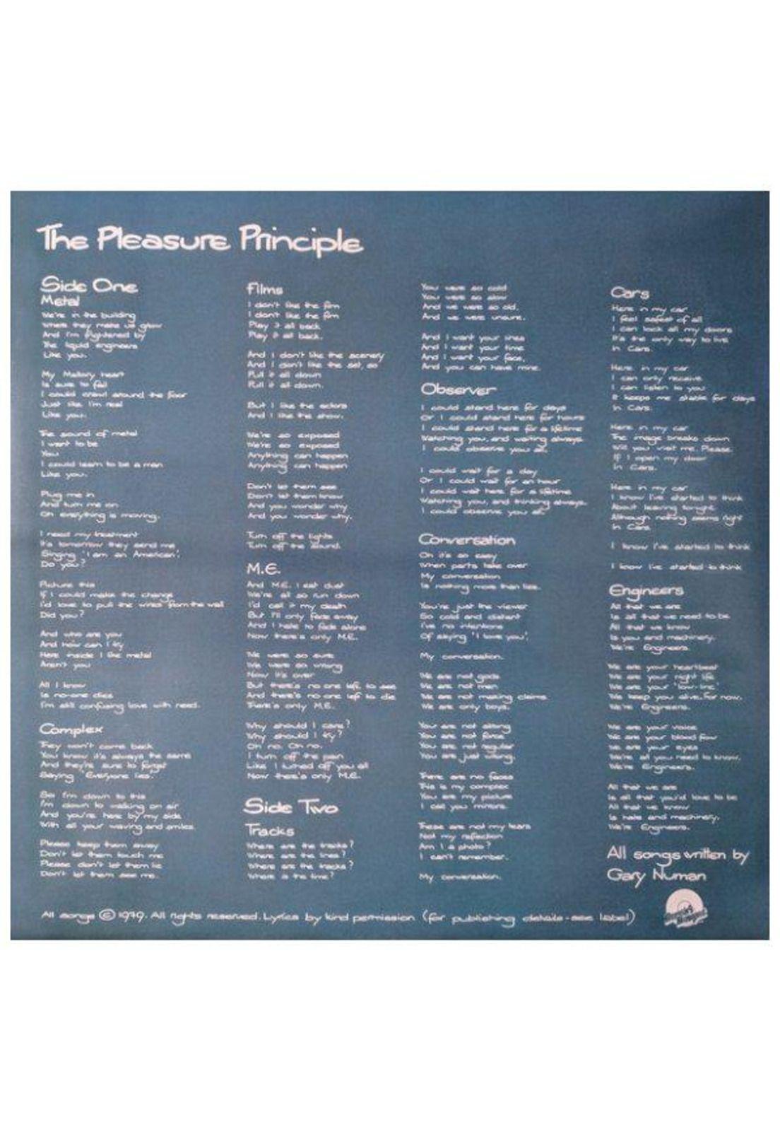 GARY NUMAN - THE PLEASURE PRINCIPLE  | VINILO-2