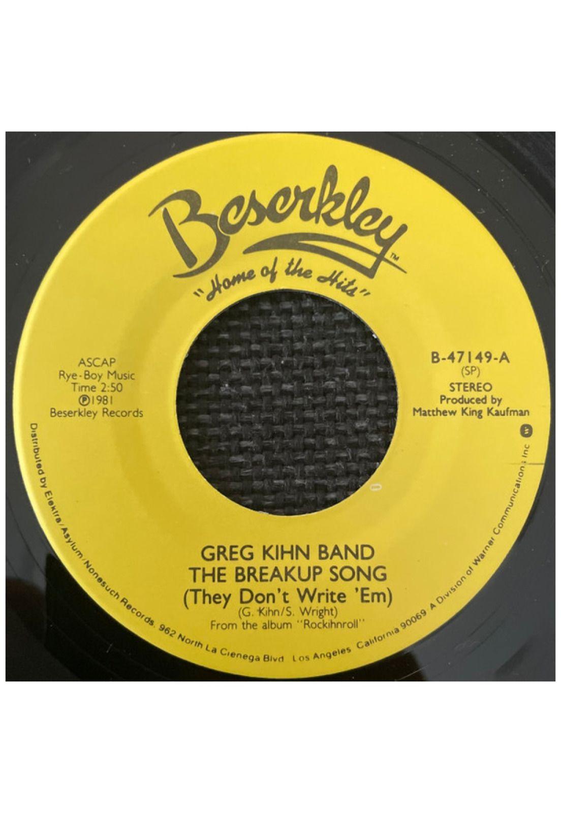 GREG KIHN BAND - THE BREAKUP SONG | 7" SINGLE USADO-3