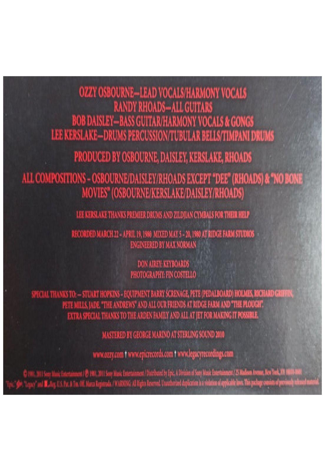 OZZY OSBOURNE - BLIZZARD OF OZZ (PICTURE DISC) | VINILO-5