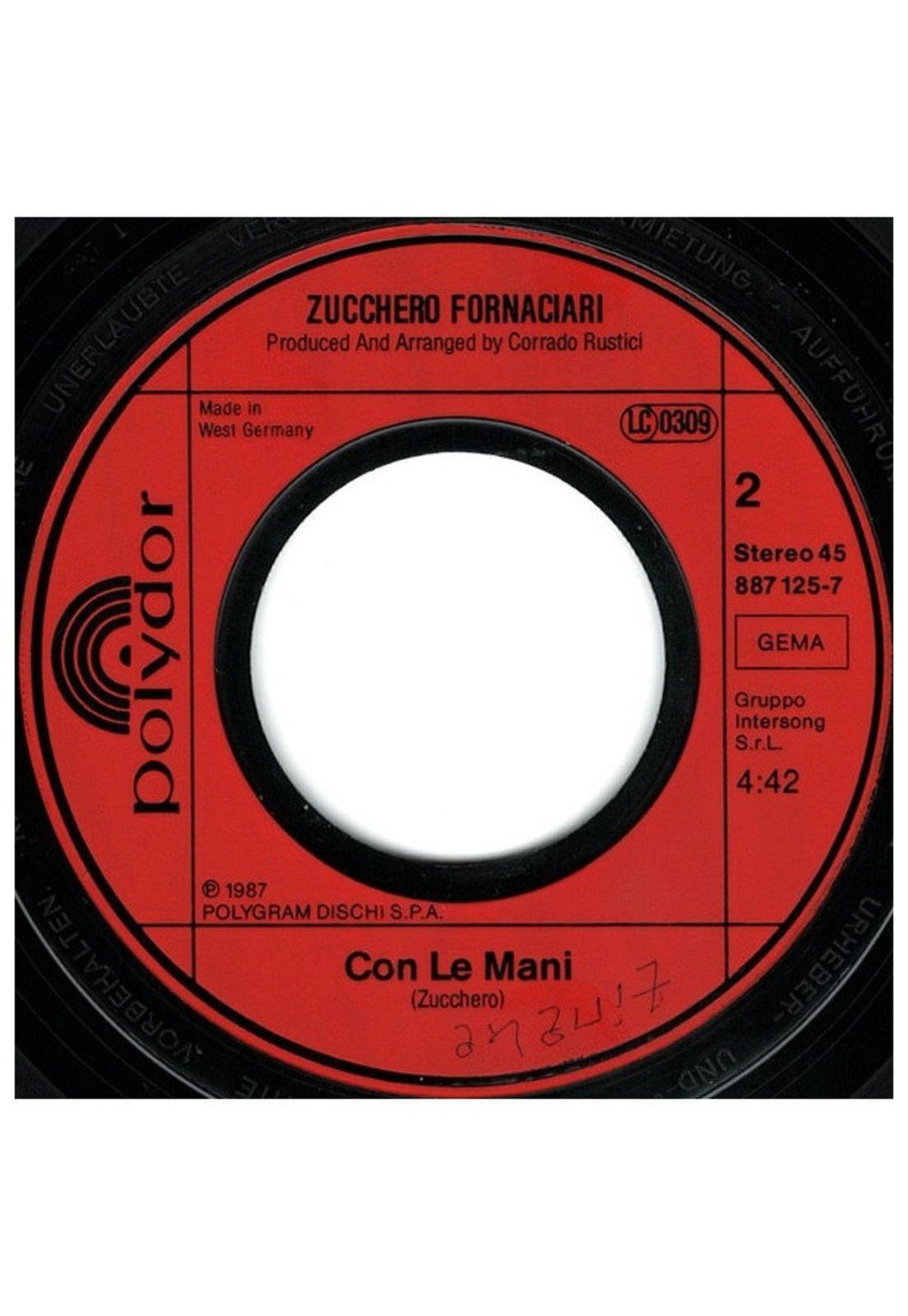 ZUCCHERO FORNACIARI - SENZA UNA DONNA | 7" SINGLE USADO-3