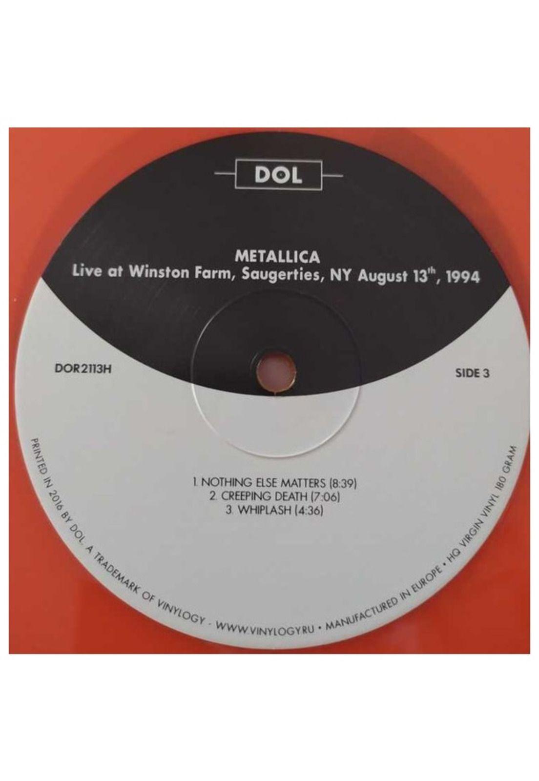 METALLICA - LIVE AT WINSTON FARM SAUGERTIES: NY AUGUST 13 1994 (ORANGE VINYL) | VINILO-7