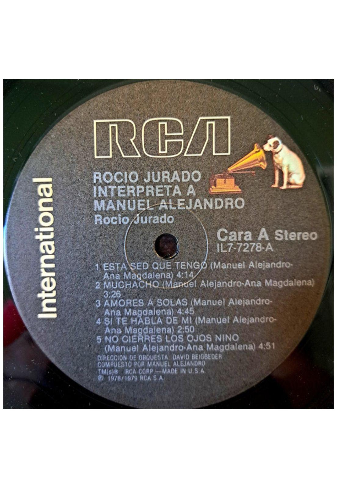 ROCIO JURADO - INTERPRETA A MANUEL ALEJANDRO | VINILO USADO-2