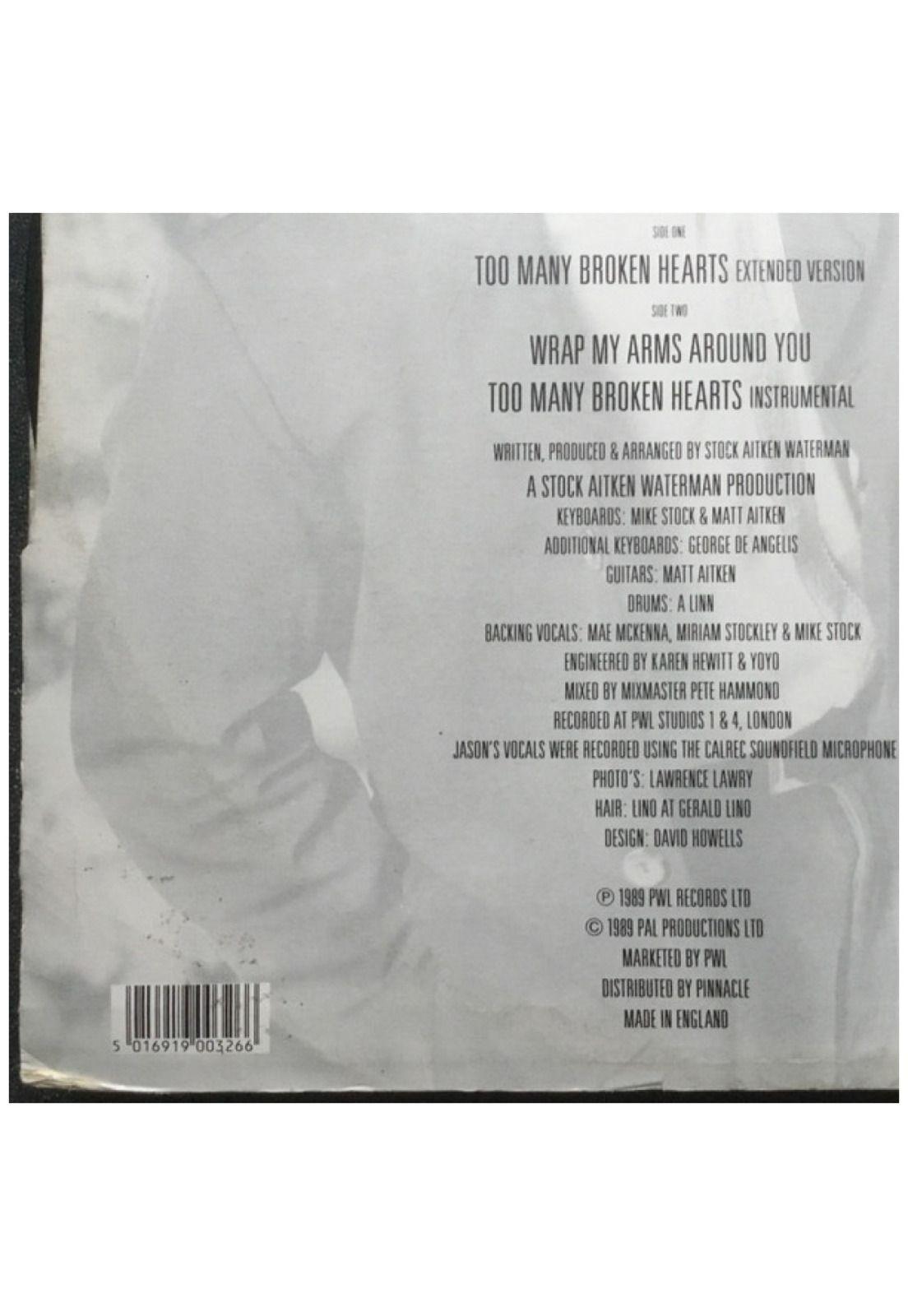 JASON DONOVAN - TOO MANY BROKEN HEARTS | 12" MAXI SINGLE VINILO USADO-3
