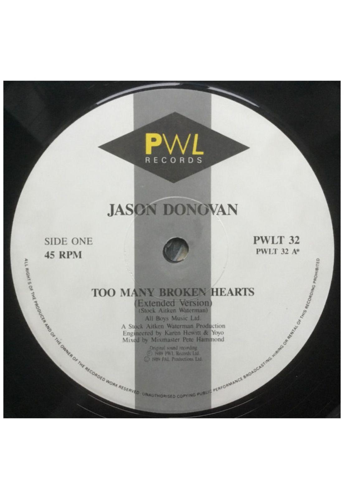 JASON DONOVAN - TOO MANY BROKEN HEARTS | 12" MAXI SINGLE VINILO USADO-4