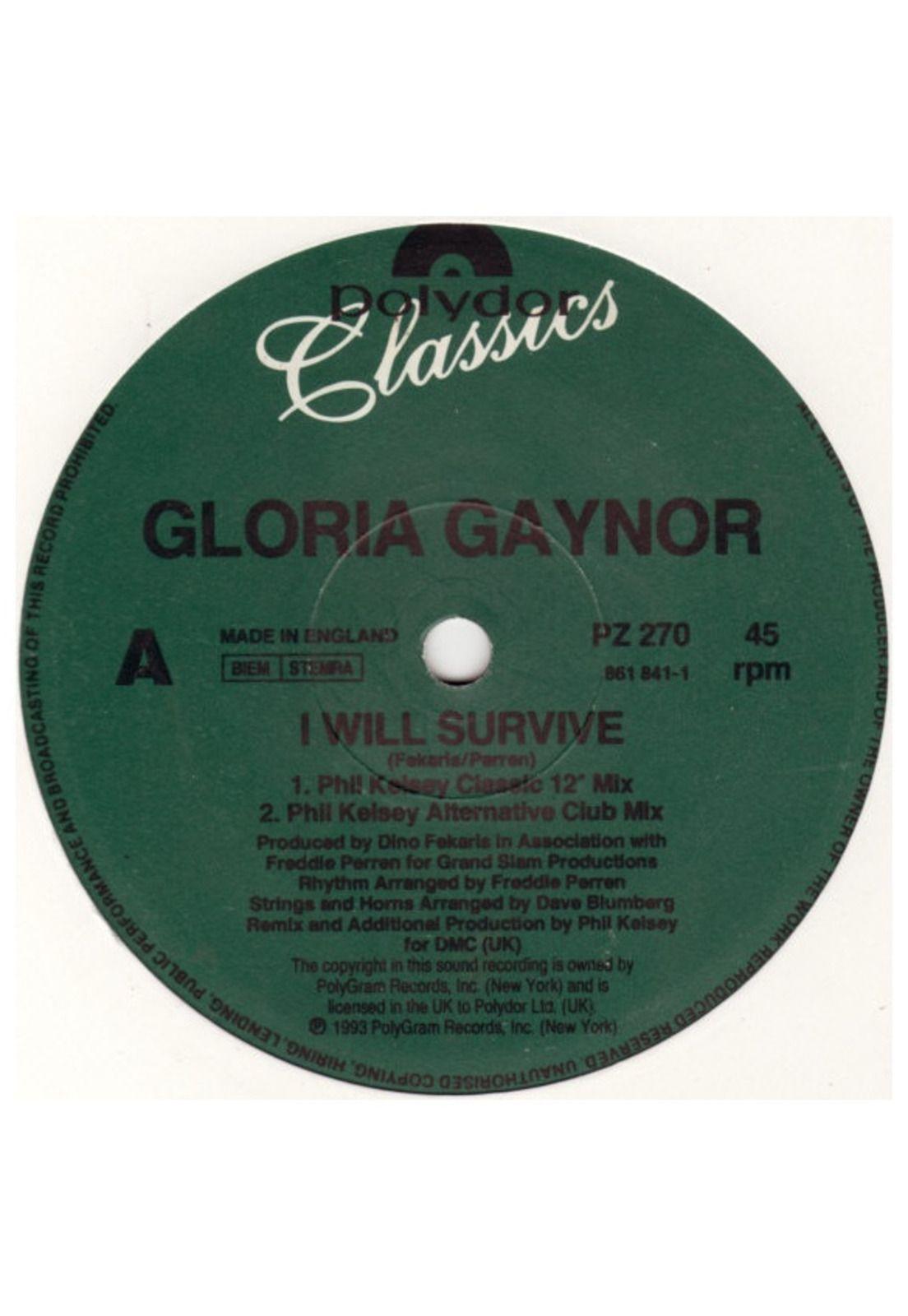 GLORIA GAYNOR - I WILL SURVIVE (PHIL KELSEY REMIX) | 12" MAXI SINGLE USADO-2