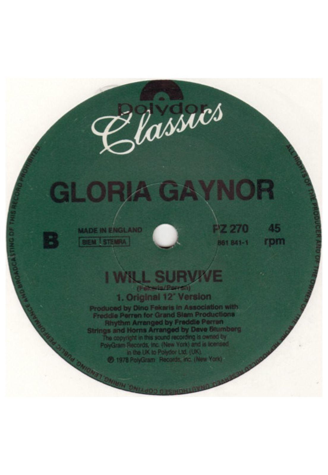 GLORIA GAYNOR - I WILL SURVIVE (PHIL KELSEY REMIX) | 12" MAXI SINGLE USADO-3
