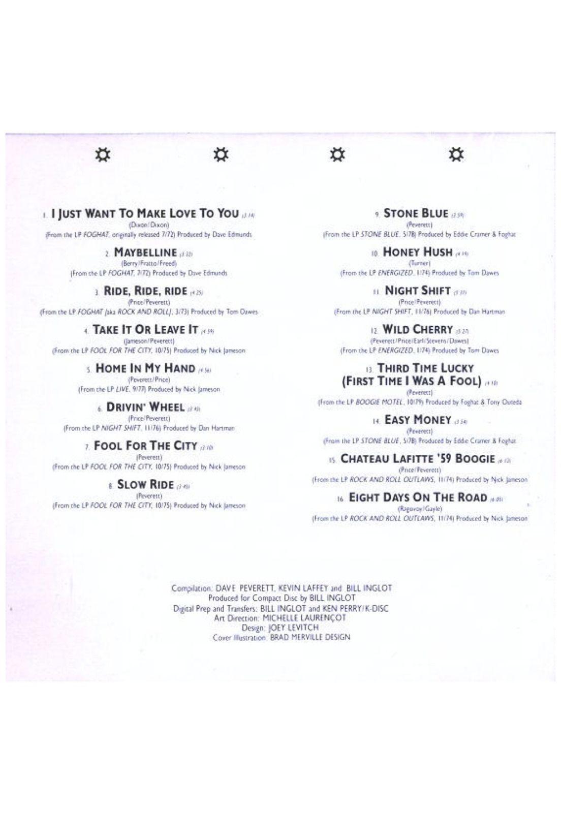 FOGHAT  - THE BEST | CD USADO-4