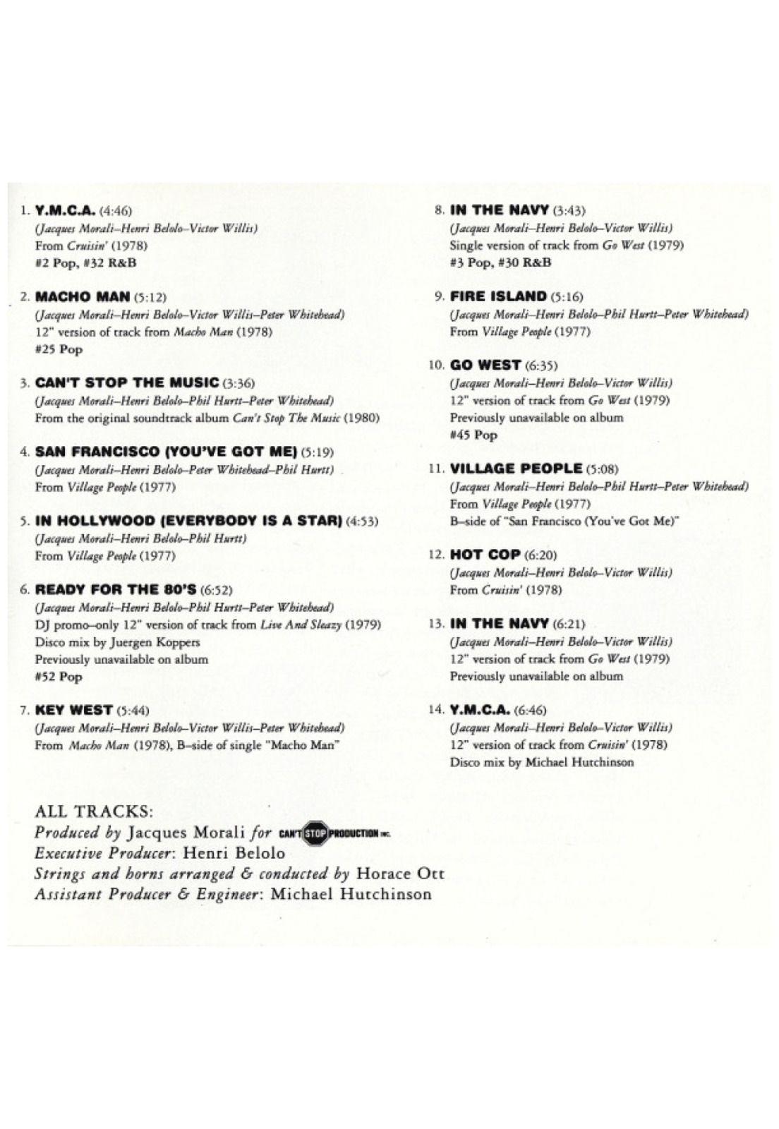 VILLAGE PEOPLE - THE BEST OF | CD USADO-3