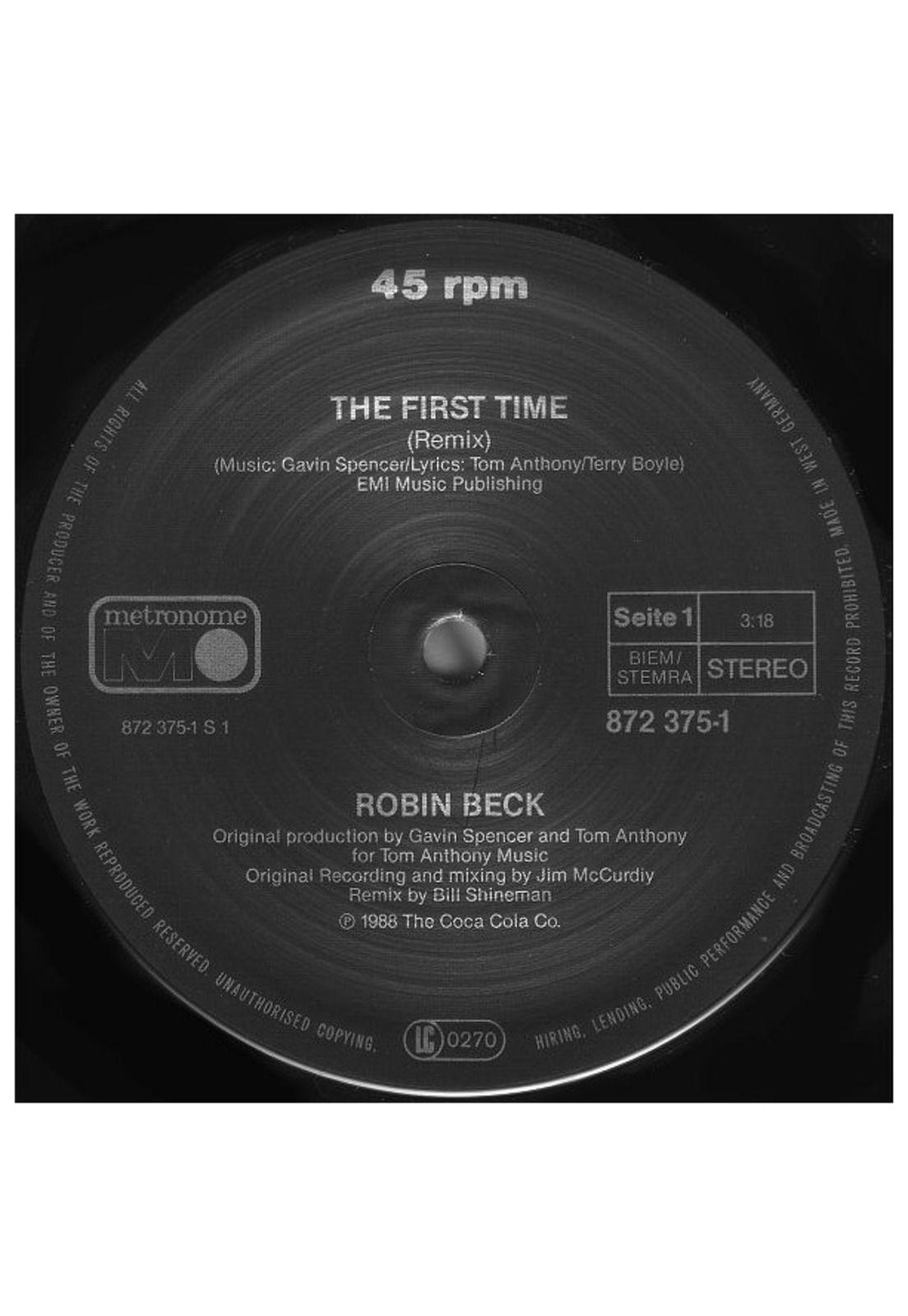 ROBIN BECK - FIRST TIME | 12" MAXI SINGLE VINILO USADO-2