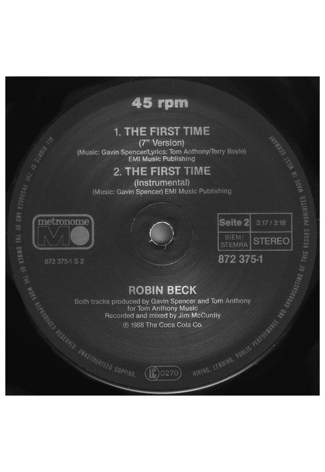 ROBIN BECK - FIRST TIME | 12" MAXI SINGLE VINILO USADO-3