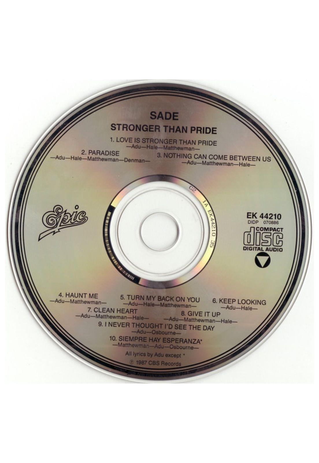 SADE - STRONGER THAN PRIDE | CD USADO-2