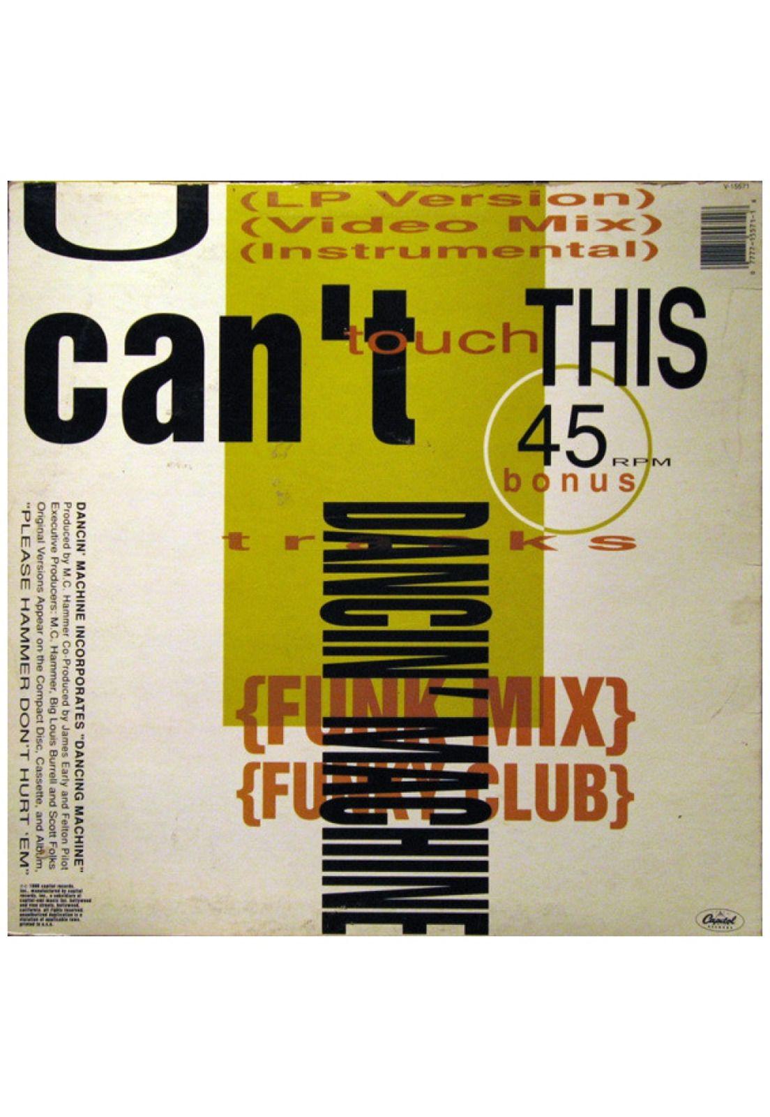 MC HAMMER - U CAN'T TOUCH THIS | 12" MAXI SINGLE VINILO USADO-1