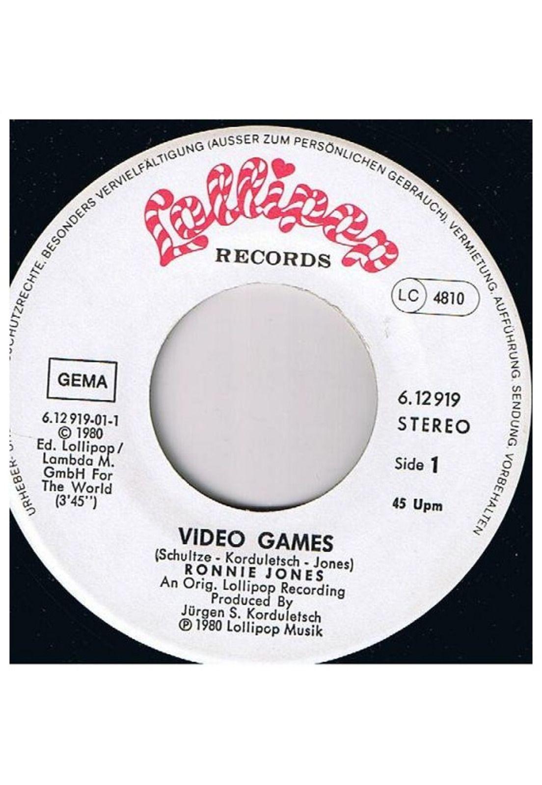 RONNIE JONES - VIDEO GAMES | 7'' SINGLE VINILO USADO-1