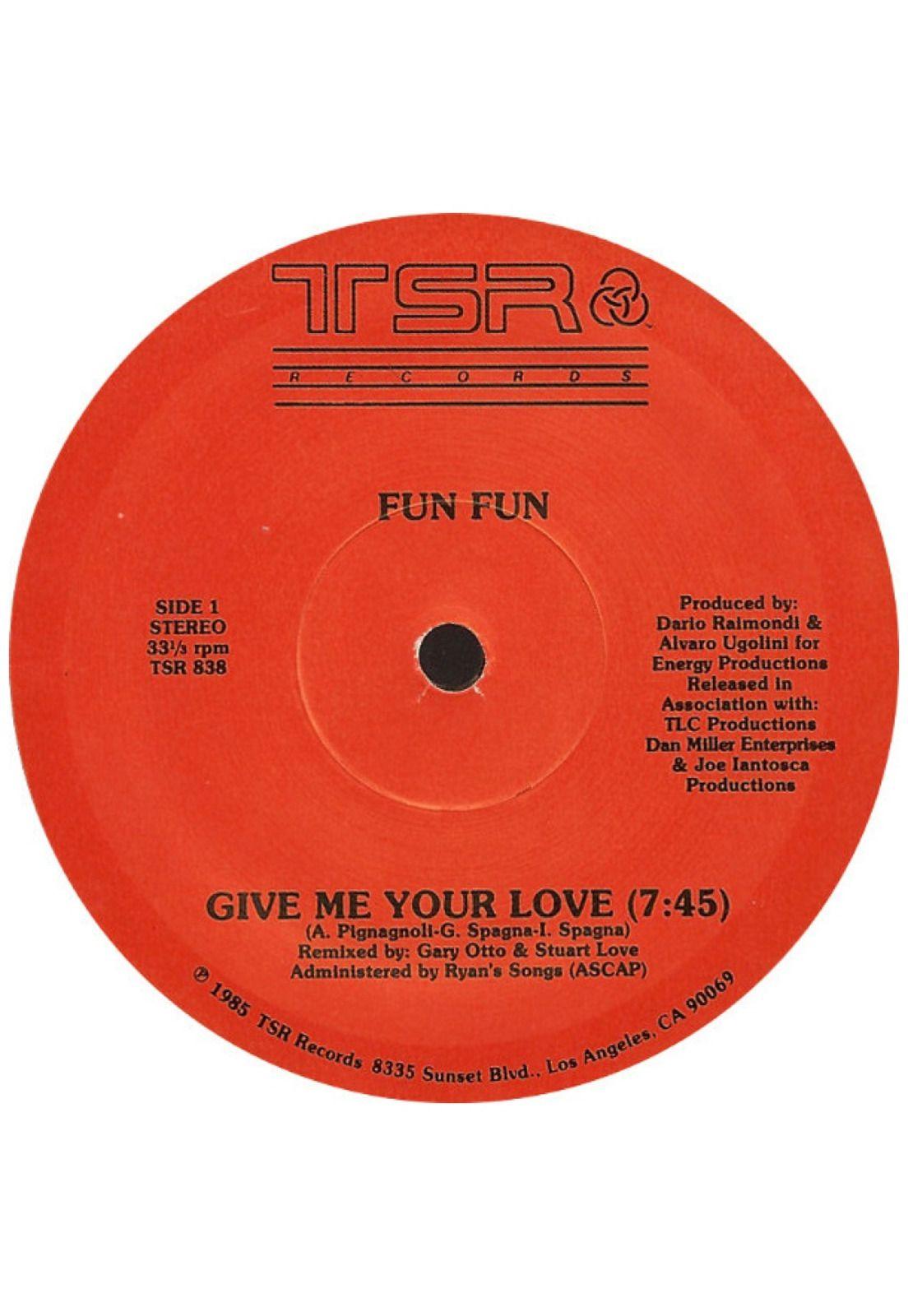 FUN FUN - GIVE ME YOUR LOVE | 12" MAXI SINGLE VINILO USADO-2