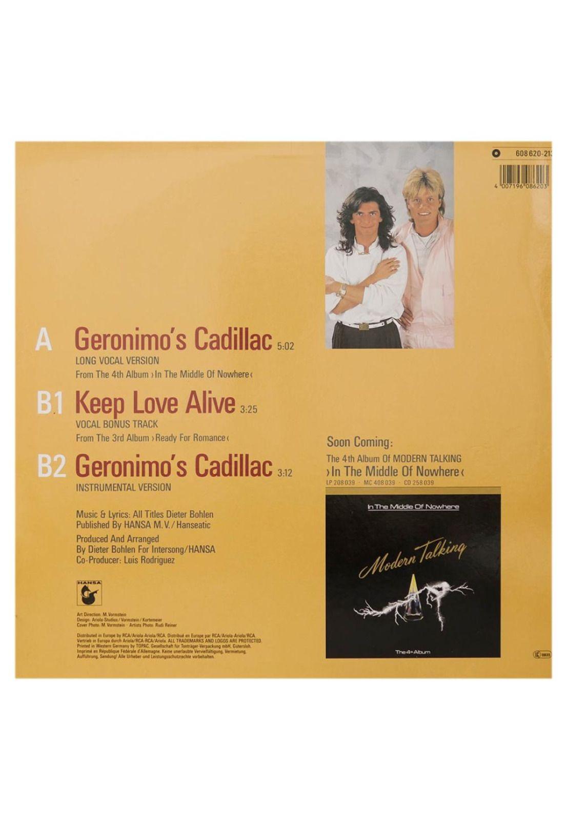 MODERN TALKING - GERONIMO'S CADILLAC | 12" MAXI SINGLE USADO-1