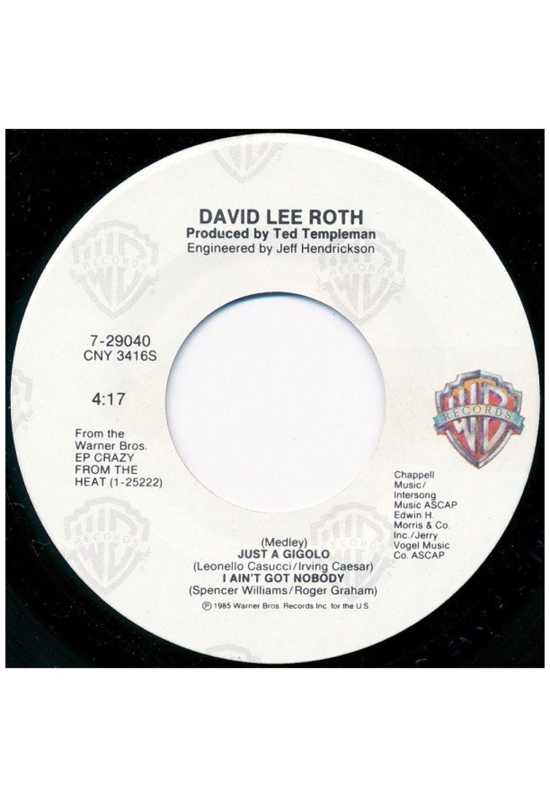 DAVID LEE ROTH - JUST A GIGOLO/I AIN'T GOT NOBODY | 7" SINGLE USADO-2