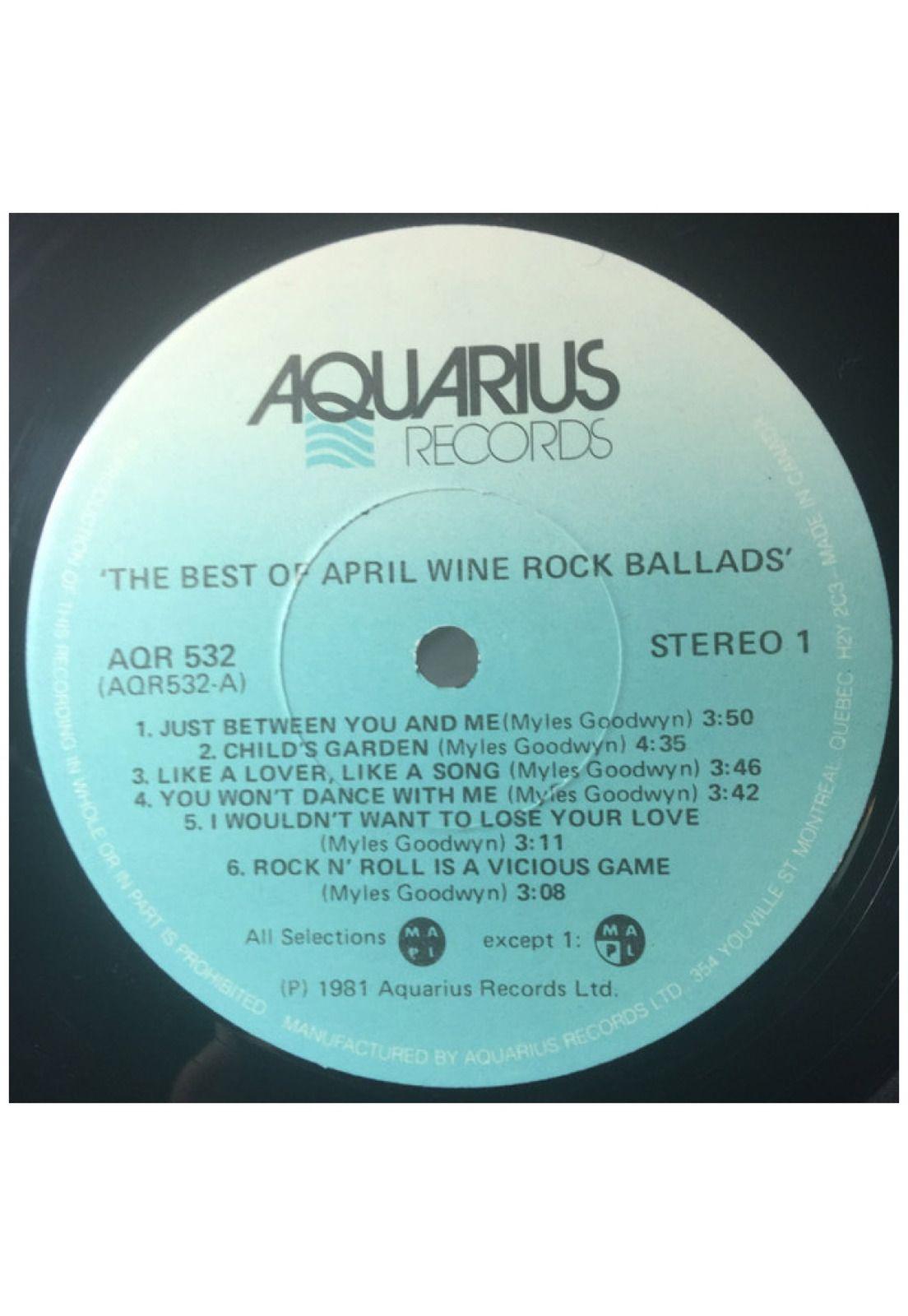 APRIL WINE - THE BEST ROCK BALLADS | VINILO USADO-6