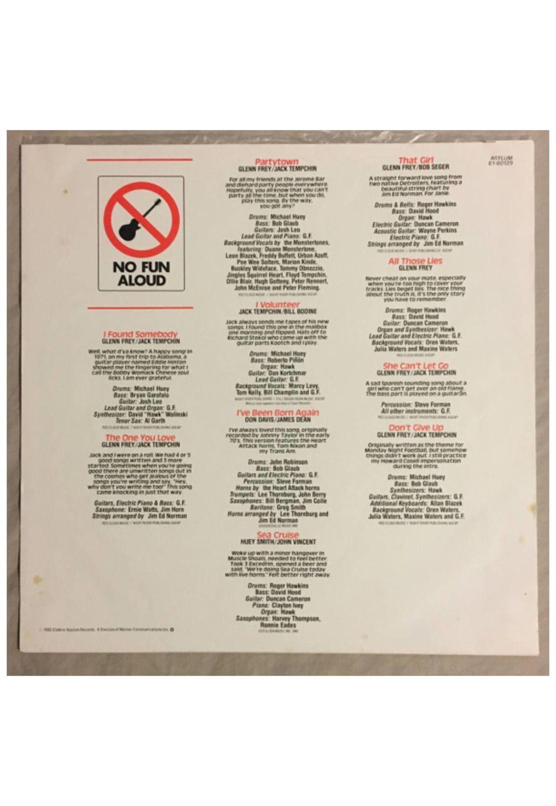 GLEN FREY - NO FUN ALOUD | VINILO-3