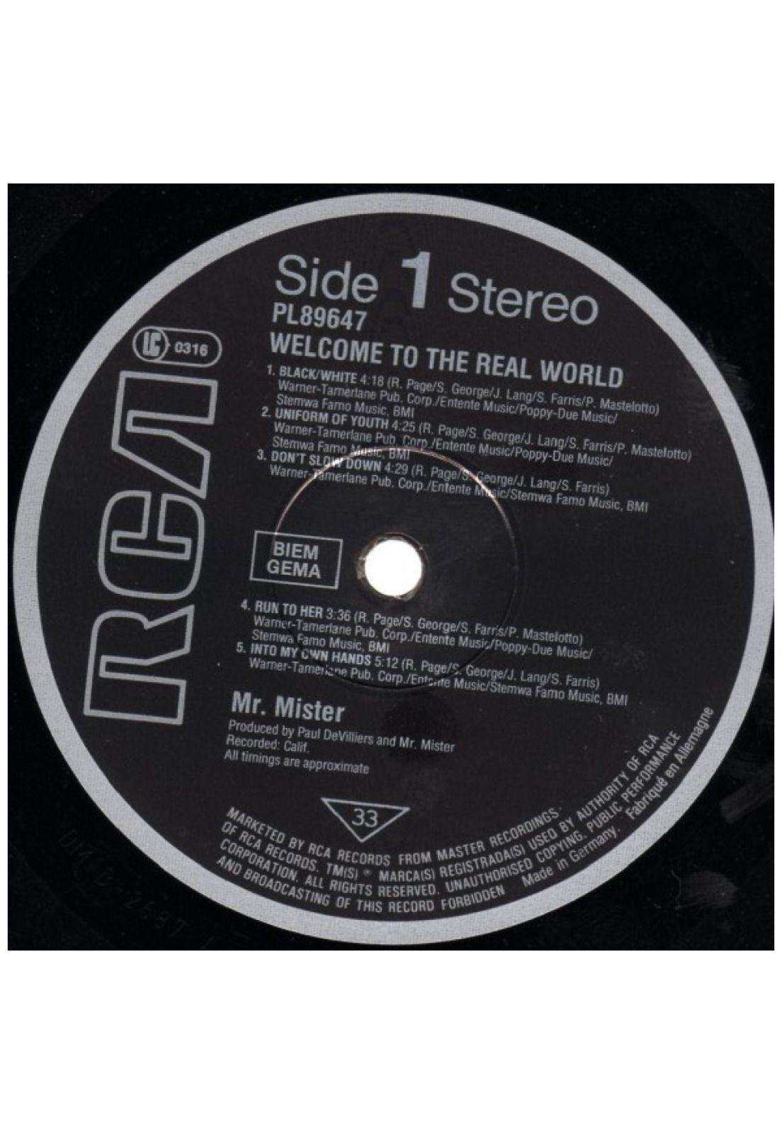 MR. MISTER - WELCOME TO THE REAL WORLD | VINILO USADO-2