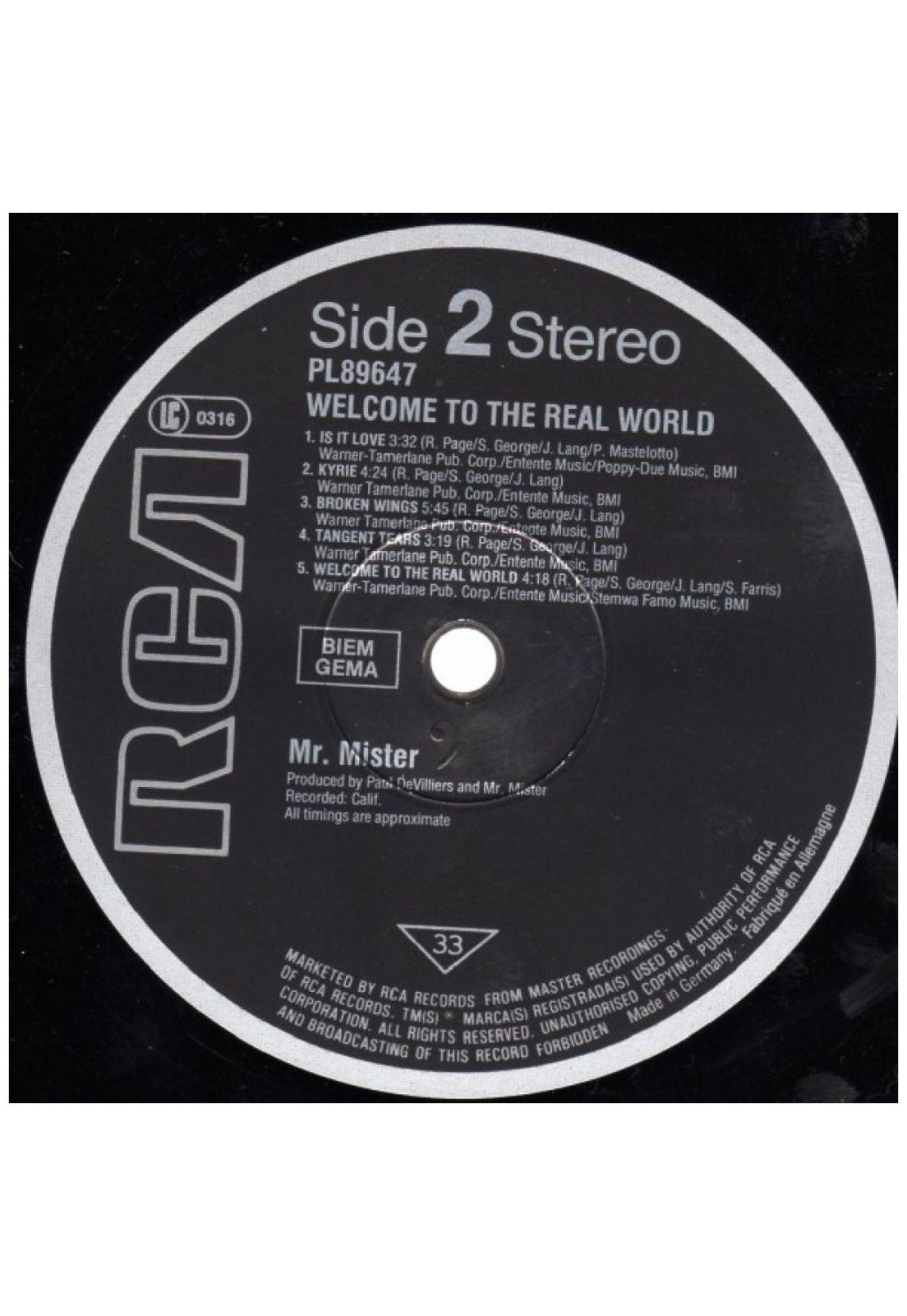 MR. MISTER - WELCOME TO THE REAL WORLD | VINILO USADO-3