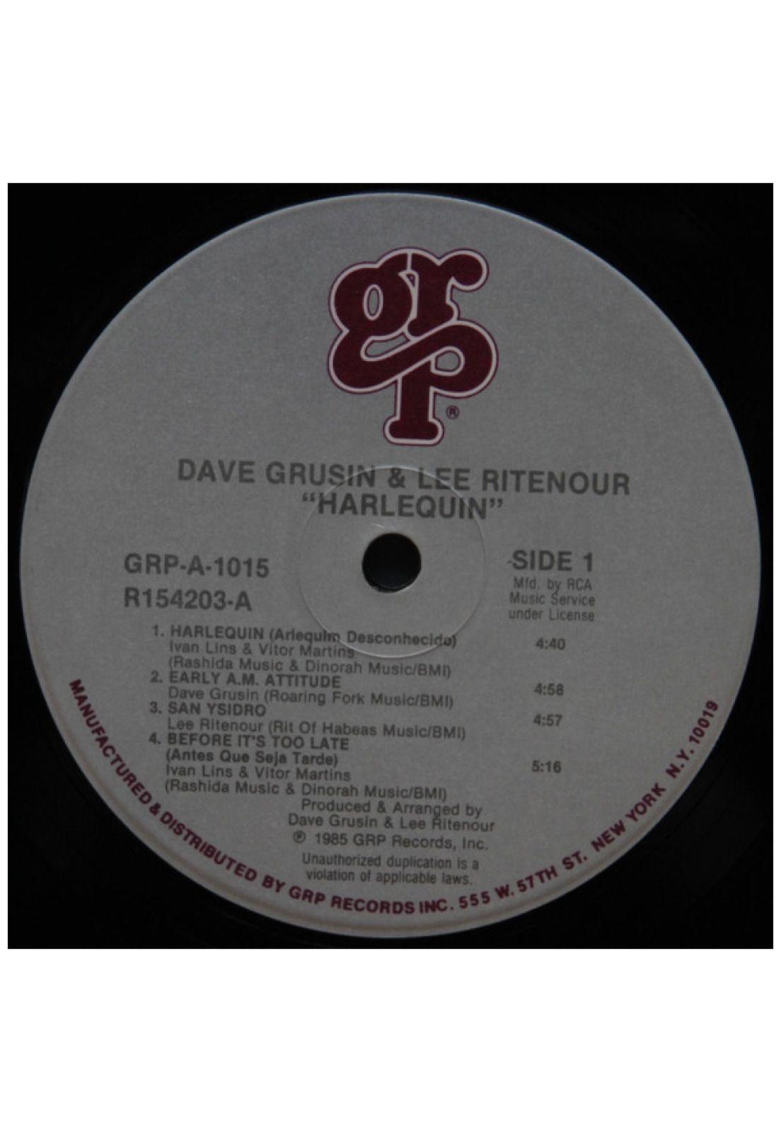 DAVE GRUSIN & LEE RITENOUR - HARLEQUIN (VDE-NUEVO/SELLADO) | VINILO-4