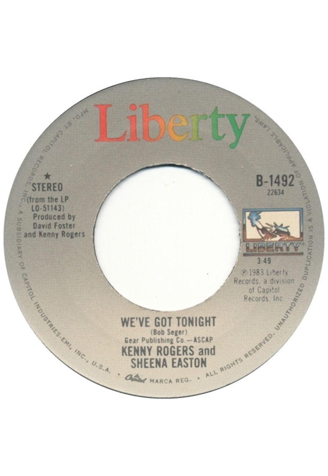 KENNY ROGERDS & SHEENA EASTON - WE'VE GOT TONIGHT | 7" SINGLE USADO-2