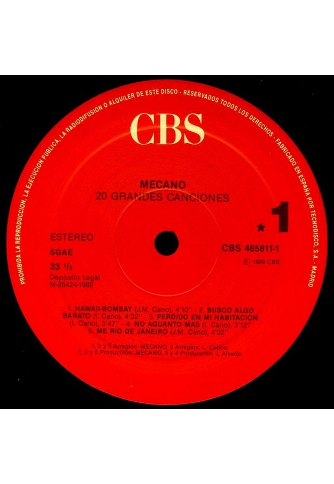 MECANO - 20 GRANDES EXITOS (FALTA 1 DISCO/SIN CARATULA) | VINILO USADO-3