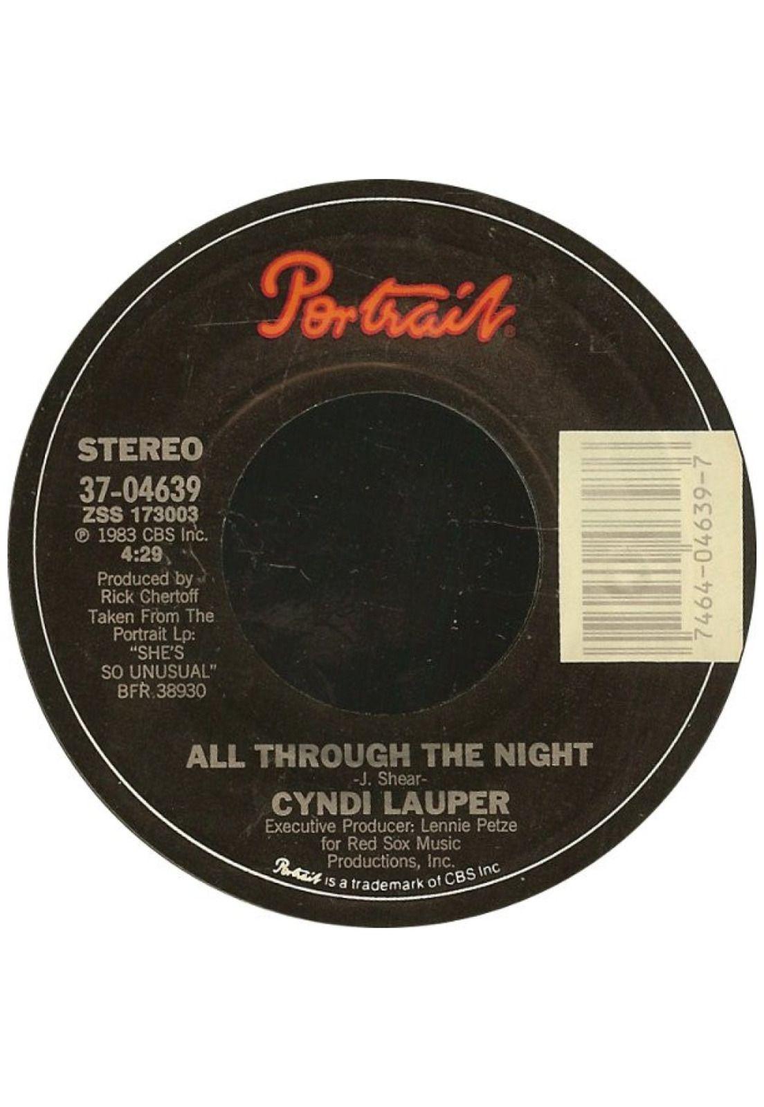 CYNDI LAUPER - ALL THROUGH THE NIGHT | 7" SINGLE USADO-2