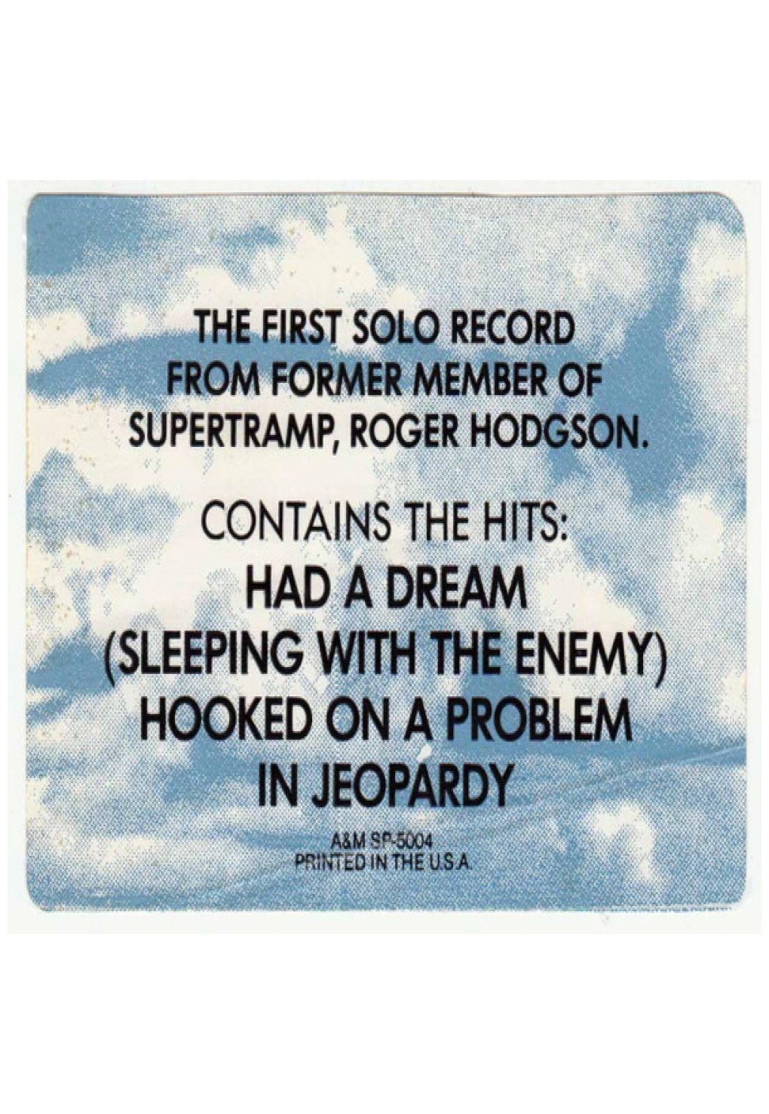 ROGER HODGSON - IN THE EYE OF THE STORM | VINILO USADO-6
