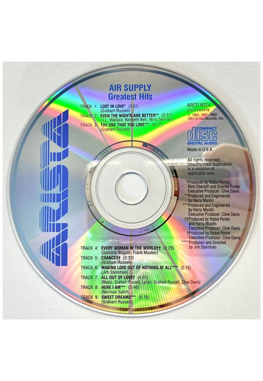 AIR SUPPLY - GREATEST HITS | CD USADO-2