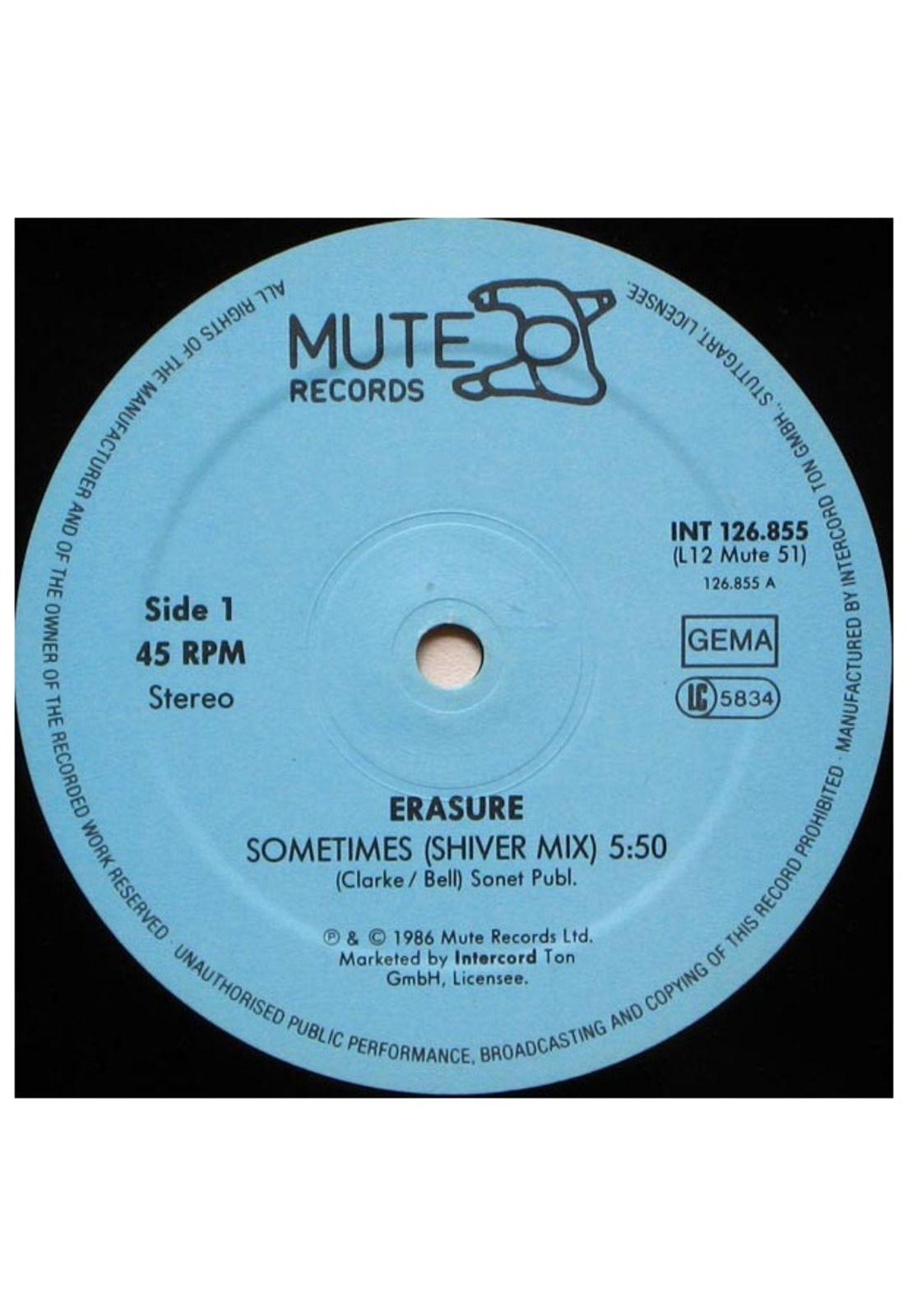 ERASURE - SOMETIMES(SHIVER MIX) | 12" MAXI SINGLE USADO-2