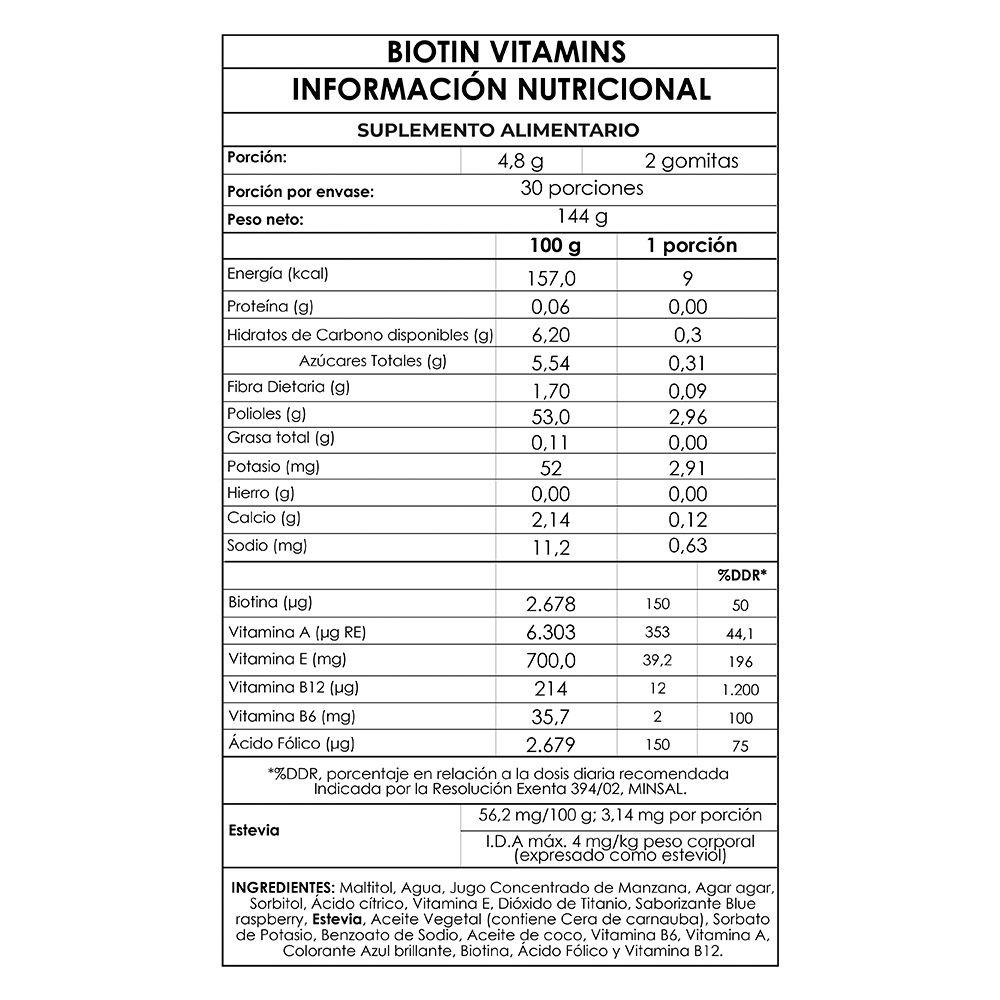Vitaminas Biotin para el cabello 1Mes-3