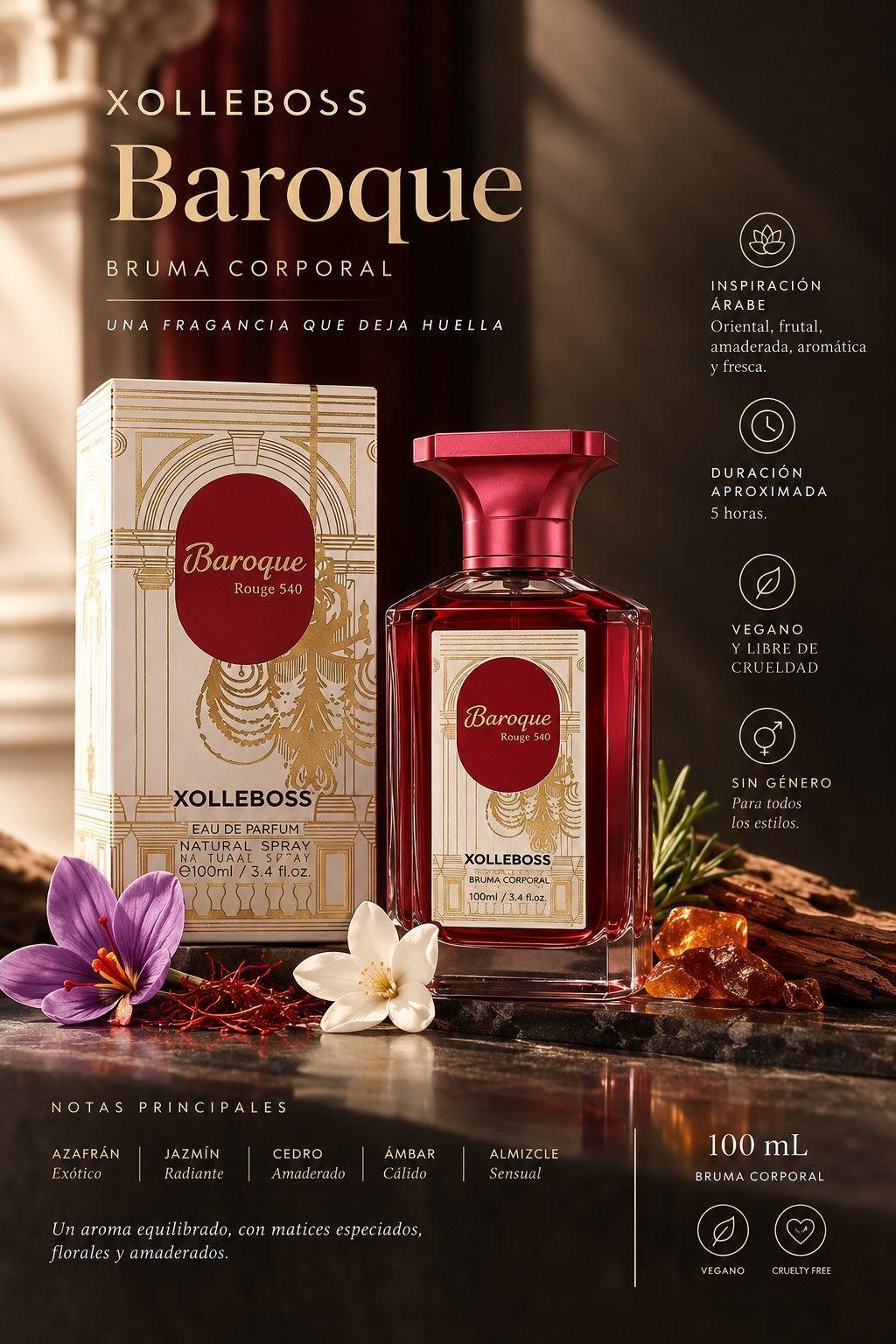 Perfume arabe Baroque De Rouge 540 Xolleboss 100 Ml-1