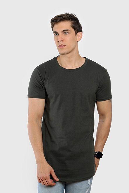 Polera Lisa Verde Militar-0