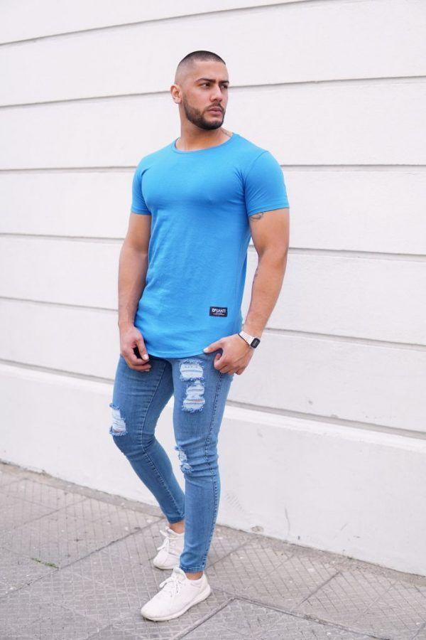 Polera Lisa Azul-0